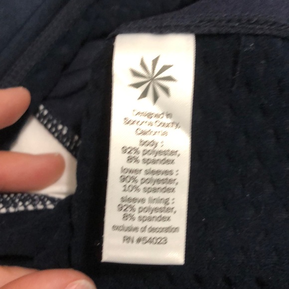 Athleta Navy blue half zip jacket size small - Picture 7 of 7